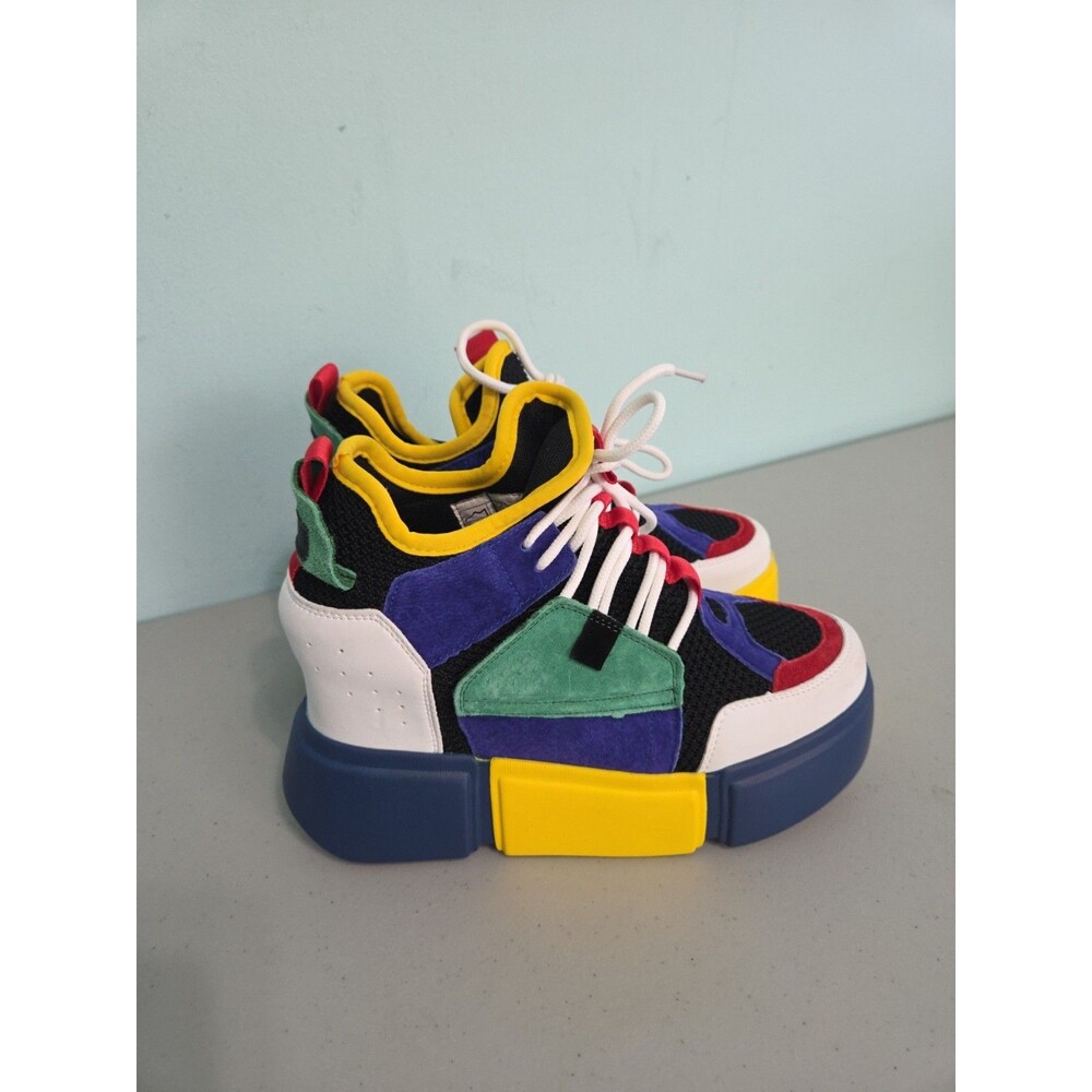 Anthony Wang Women’s Cranberry -01 Sporty Chunky Platform Wedge multicolored 7